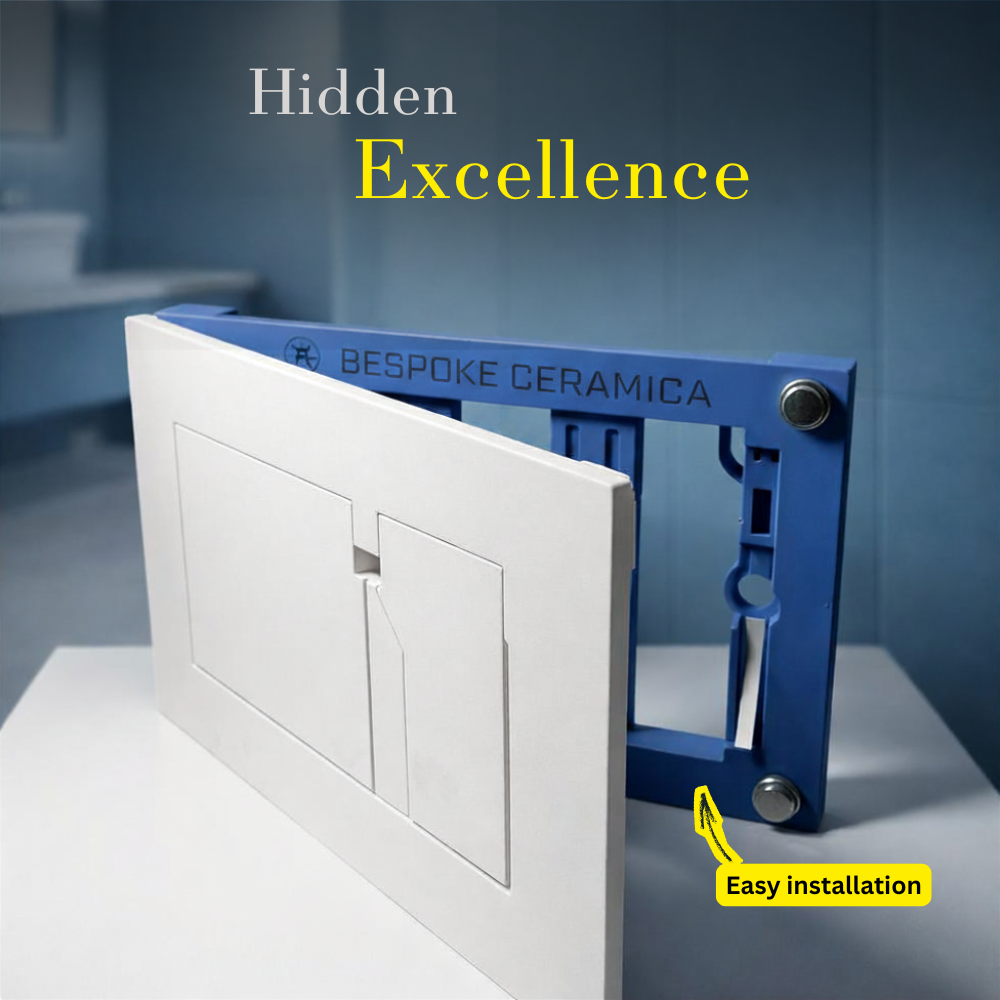 Hidden Toilet Flush Button – Tile & Microcement Base for Geberit Sigma & Delta