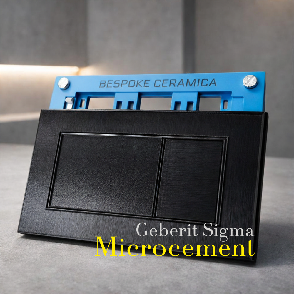 Hidden Toilet Flush Button – Tile & Microcement Base for Geberit Sigma & Delta